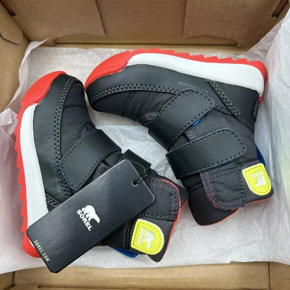 Sorel Whitney Toddler Boy's Slip-on Winter-Snow Boots 5 Dark Gray Warm & Cozy - Picture 9 of 13